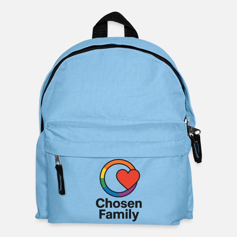 Inklusives Herz mit Regenbogenrahmen - Kinder Rucksack - Hellblau