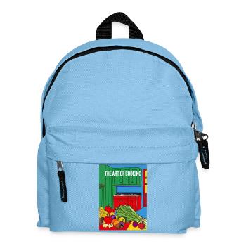 The Art Of Cooking Illustration - Kids' Backpack - light blue - Front