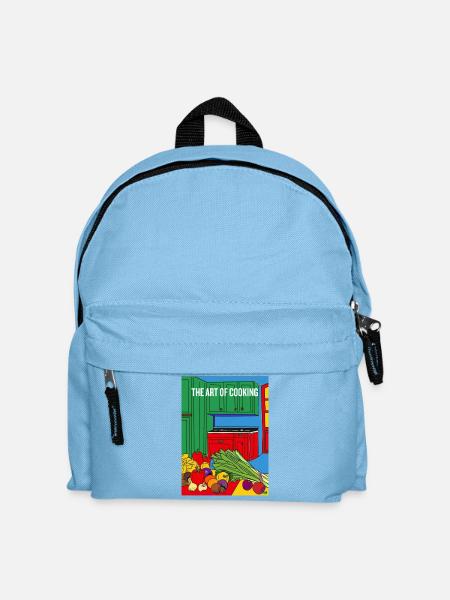 The Art Of Cooking Illustration - Kinder Rucksack - Hellblau