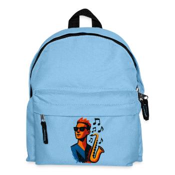 Saxophone - Jazz - Music - Kids' Backpack - light blue - Front