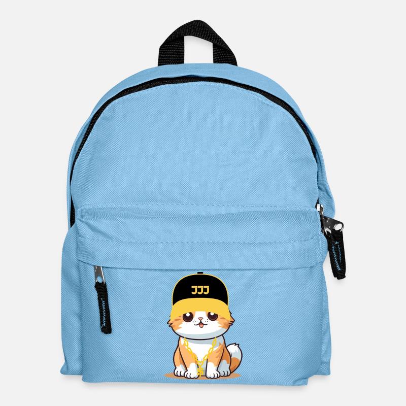 Swag-Katze – coole Katze - Kinder Rucksack - Hellblau