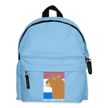 Don't Worry Be Capy Capybara - Kids' Backpack - light blue - Front