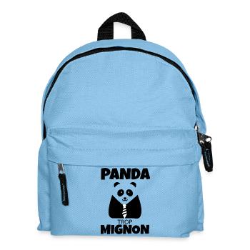 Panda zu süß - Kinder Rucksack - Hellblau - Vorne