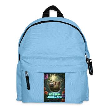 Time to hang out sloth neon - Kids' Backpack - light blue - Front