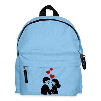 Verliebt Paar Herz - Kinder Rucksack - Hellblau - Vorne