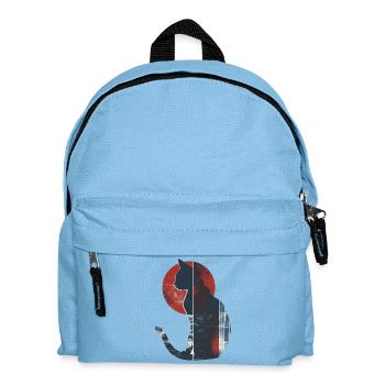 Japanese Sun Cat – Minimalist Asian Art Design - Kids' Backpack - light blue - Front