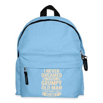 Never dreamed: Grumpy old man - Kids' Backpack - light blue - Front