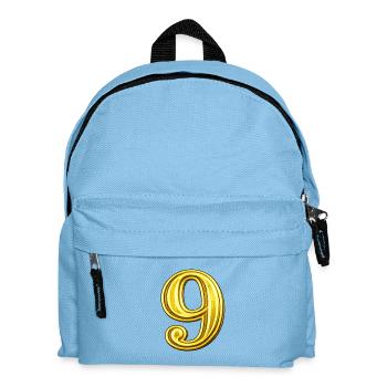 Goldene Neun Ziffer Exquisit - Kinder Rucksack - Hellblau - Vorne