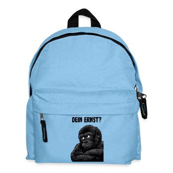 Monkey with a skeptical look - you're serious? - Kids' Backpack - light blue - Front