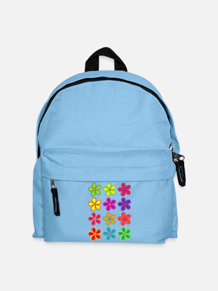 Gänseblümchen-Blumen - Kinder Rucksack - Hellblau