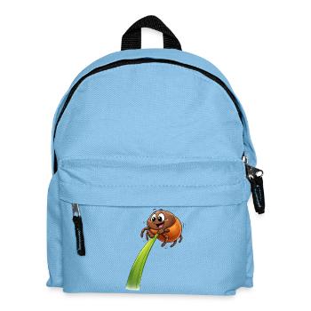 Funny Tick on Blade of Grass - Kids' Backpack - light blue - Front