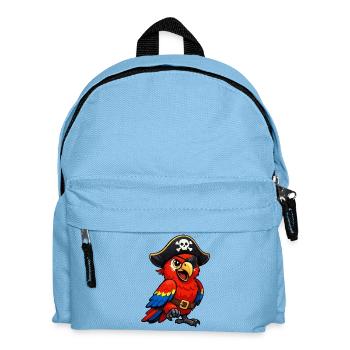 papagei-pirat - Kinder Rucksack - Hellblau - Vorne