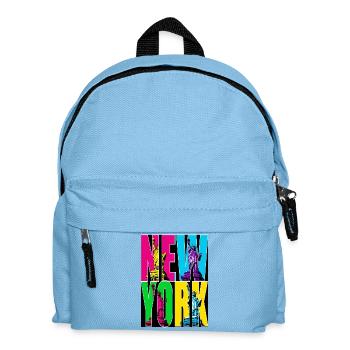 New York Vintage – Statue of Liberty POP ART - Kids' Backpack - light blue - Front