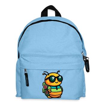 Wurm Comic Urlaub - Kinder Rucksack - Hellblau - Vorne
