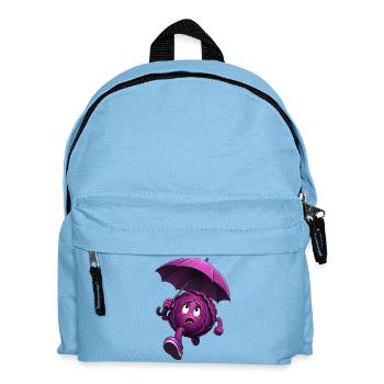 Red cabbage with umbrella - Kids' Backpack - light blue - Front