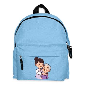 Kawaii caregiver care t-shirt - Kids' Backpack - light blue - Front