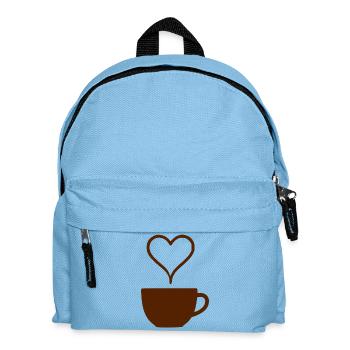 Coffee Heart Gift Coffee Drinker - Kids' Backpack - light blue - Front