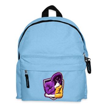 Gamer Mask Hoodie E-Sports Design - Kids' Backpack - light blue - Front