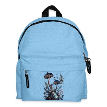 Sternpilze und leuchtender Edelstein - Kinder Rucksack - Hellblau - Vorne
