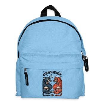 Duo chat toujours affamé avec burger - Sac à dos Enfant - bleu clair - Devant