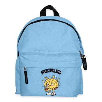 Überreiztes Gehirn braucht Eiskaffee - Kinder Rucksack - Hellblau - Vorne