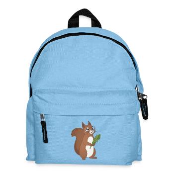 Eichhörnchen, das mit Blättern weint - Kinder Rucksack - Hellblau - Vorne