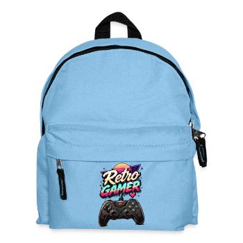Retro Gamer Neon Controller - Kids' Backpack - light blue - Front