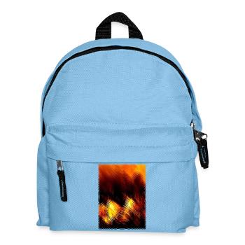 Fire Circle Wave Pattern - Kids' Backpack - light blue - Front