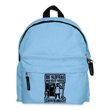 Klofrau Scheissfreundlich WC Humor - Kinder Rucksack - Hellblau - Vorne