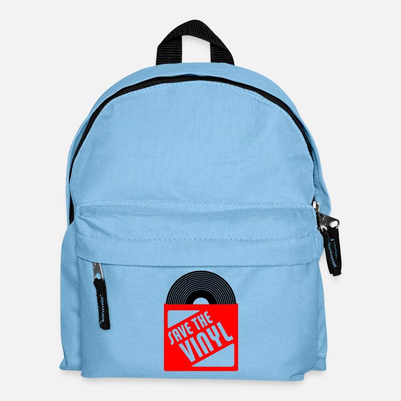 save the vinyl - Kinder Rucksack - Hellblau