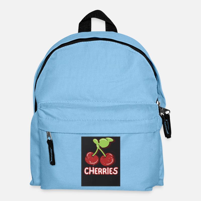 Cherry Duo Retro Badge - Kids' Backpack - light blue