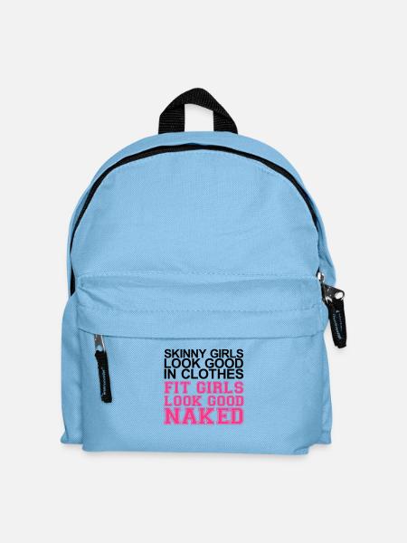 Fit girls look good - Kids' Backpack - light blue