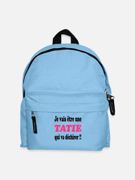 Je vais être une tatie qui va déchirer !!! - Kids' Backpack - light blue