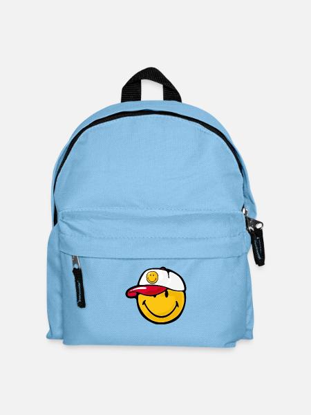 Smiley Baseball Pitcher - Kinder Rucksack - Hellblau