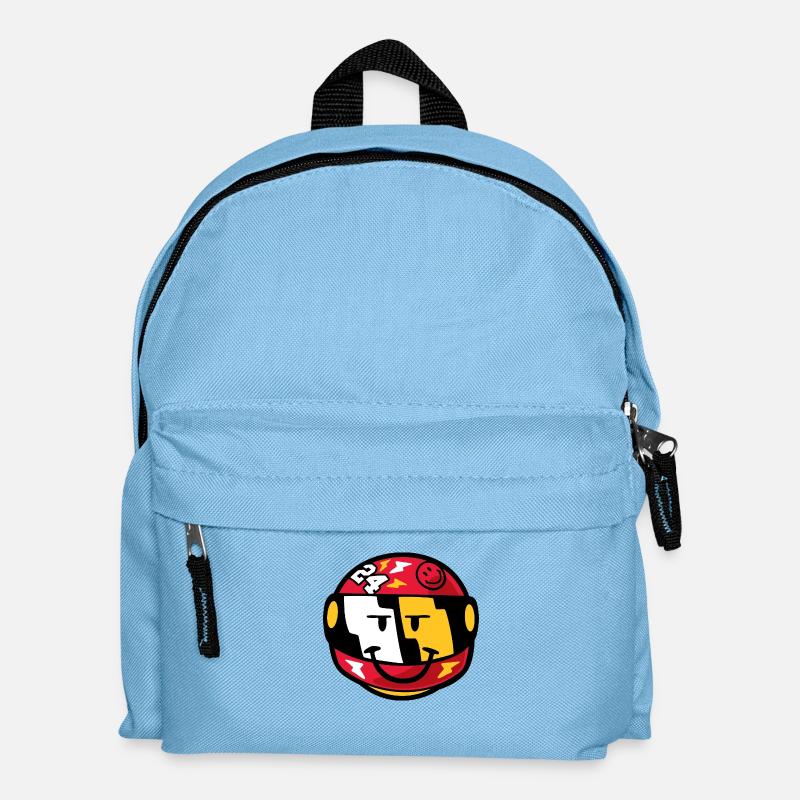 Smiley Nascar Driver - Kinder Rucksack - Hellblau