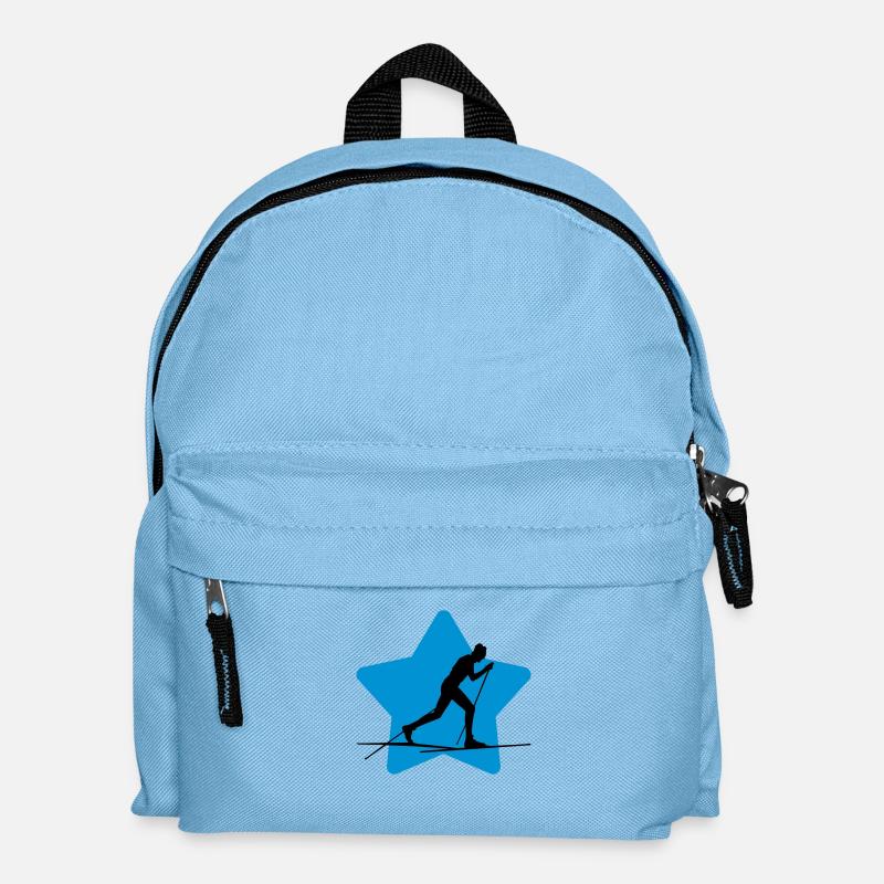 Langlaufen / Langlauf / eislaufen / Langläufer - Kinder Rucksack - Hellblau