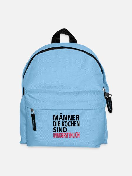 Männer die kochen sind unwiderstehlich - Kinder Rucksack - Hellblau