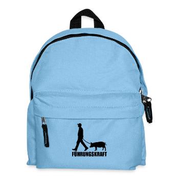 Schwein - Führungskraft - Landwirtschaft Geschenk - Kinder Rucksack - Hellblau - Vorne