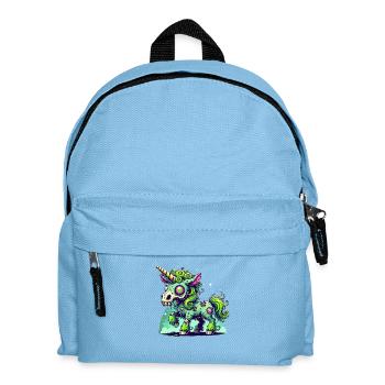 Zombie Einhorn, Zombiecorn, Einhorn, Horror - Kinder Rucksack - Hellblau - Vorne