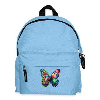 Bunter Schmetterling, von der Natur inspirierte Sommerstimmungen - Kinder Rucksack - Hellblau - Vorne
