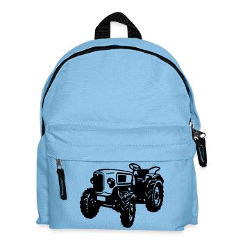 Traktor , Trecker , Landmaschine Traktoren , (25) - Kinder Rucksack - Hellblau - Vorne