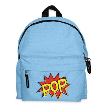 POP - Comic Strip Action Bubble - Pop Art - Yellow - Kids' Backpack - light blue - Front