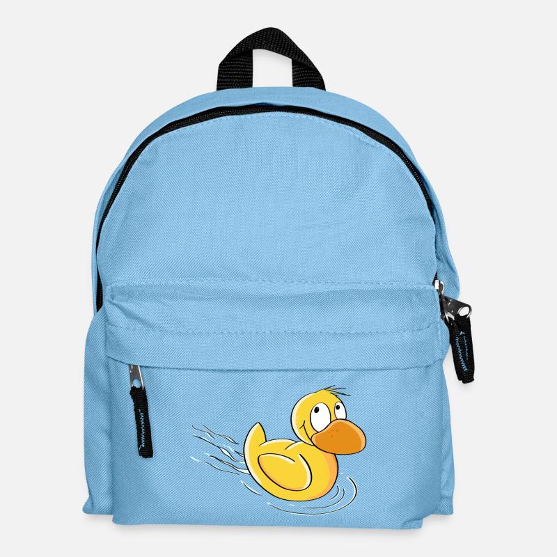 Süße Schwimmende Ente - Comic - Kinder Rucksack - Hellblau