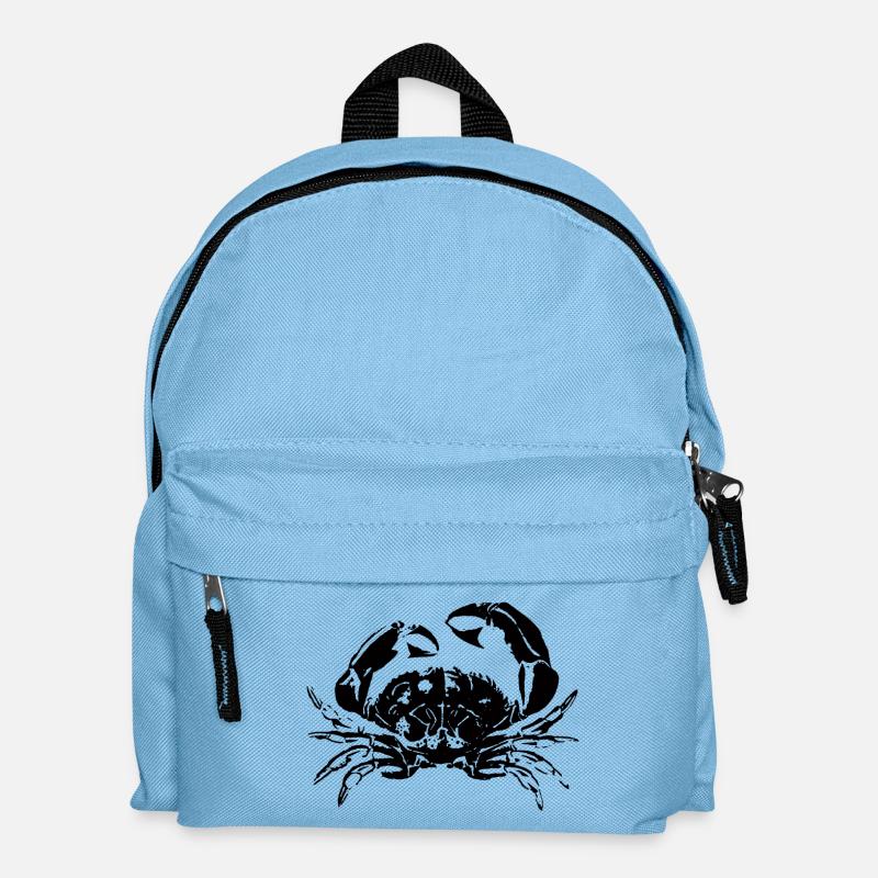 Krebs Krabben Retro Design - Kinder Rucksack - Hellblau