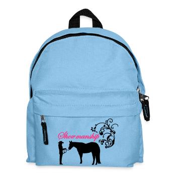 La mise en scène au Halter lettrage tribal - Sac à dos Enfant - bleu clair - Devant