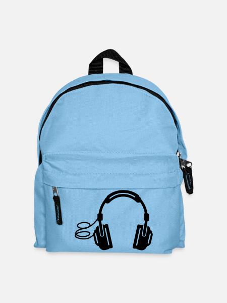 headphones - Kids' Backpack - light blue