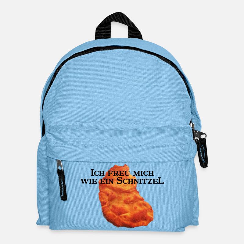 Ich freu mich wie ein Schnitzel - Kinder Rucksack - Hellblau