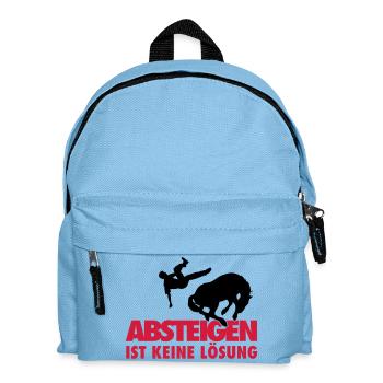 Absteigen ist auch keine Lösung - Kinder Rucksack - Hellblau - Vorne