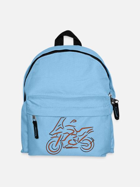 Motorrad Fahrer, Bike, Biker, 1200 - Kinder Rucksack - Hellblau