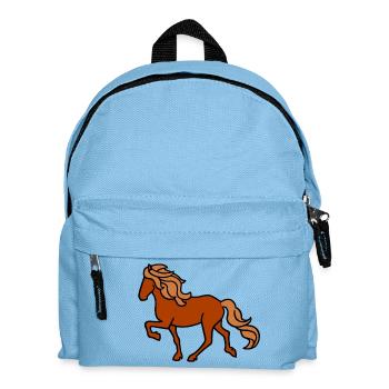 Icelandic horse, fox, lighter - Kids' Backpack - light blue - Front